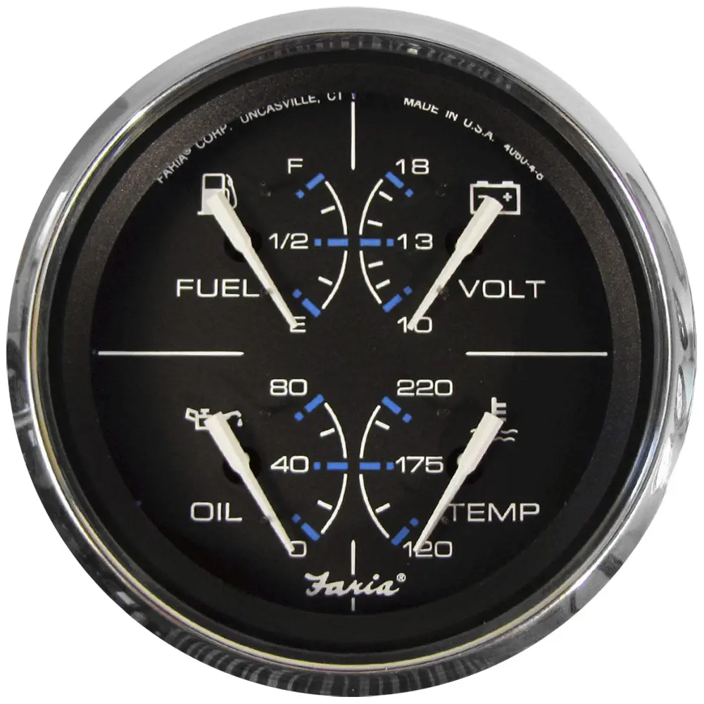 Faria Chesapeake Black 4" Multifunction Gauge [33751] 1
