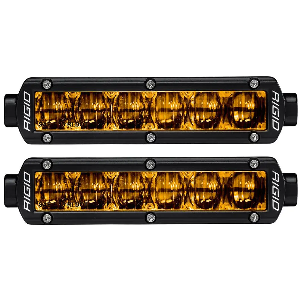 Rigid Industries 6" Sr-Series Sae Compliant Fog Light - Black W/Yellow Light [906704] 1
