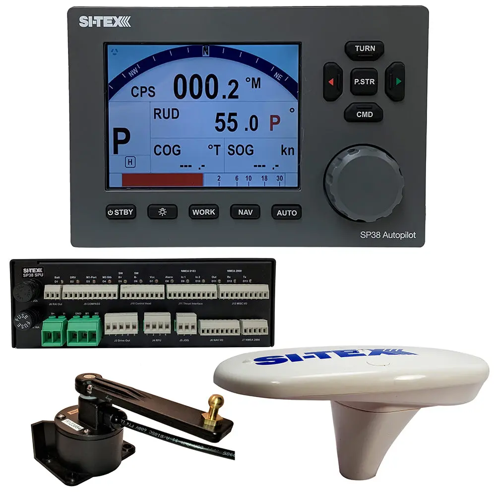 Si-Tex Sp38-18 Autopilot Core Pack Including Compact Gps Compass  Rotaryfeedback, No Pump [Sp38-18] 1