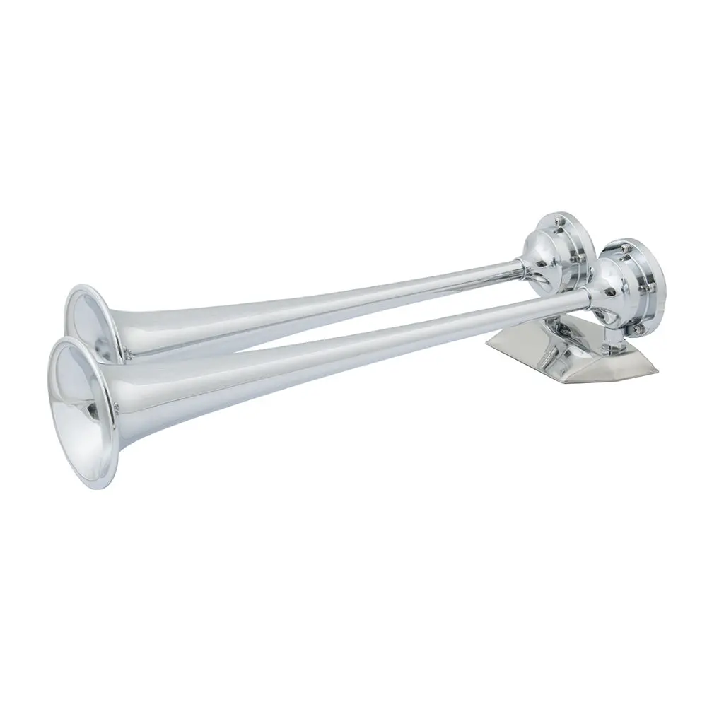 Marinco 12V Chrome Plated Dual Trumpet Air Horn [10106] 1