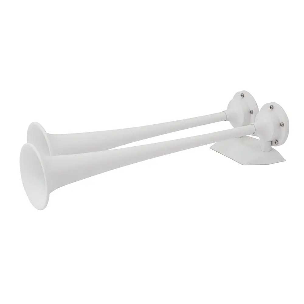 Marinco 12V White Epoxy Coated Dual Trumpet Air Horn [10122] 1