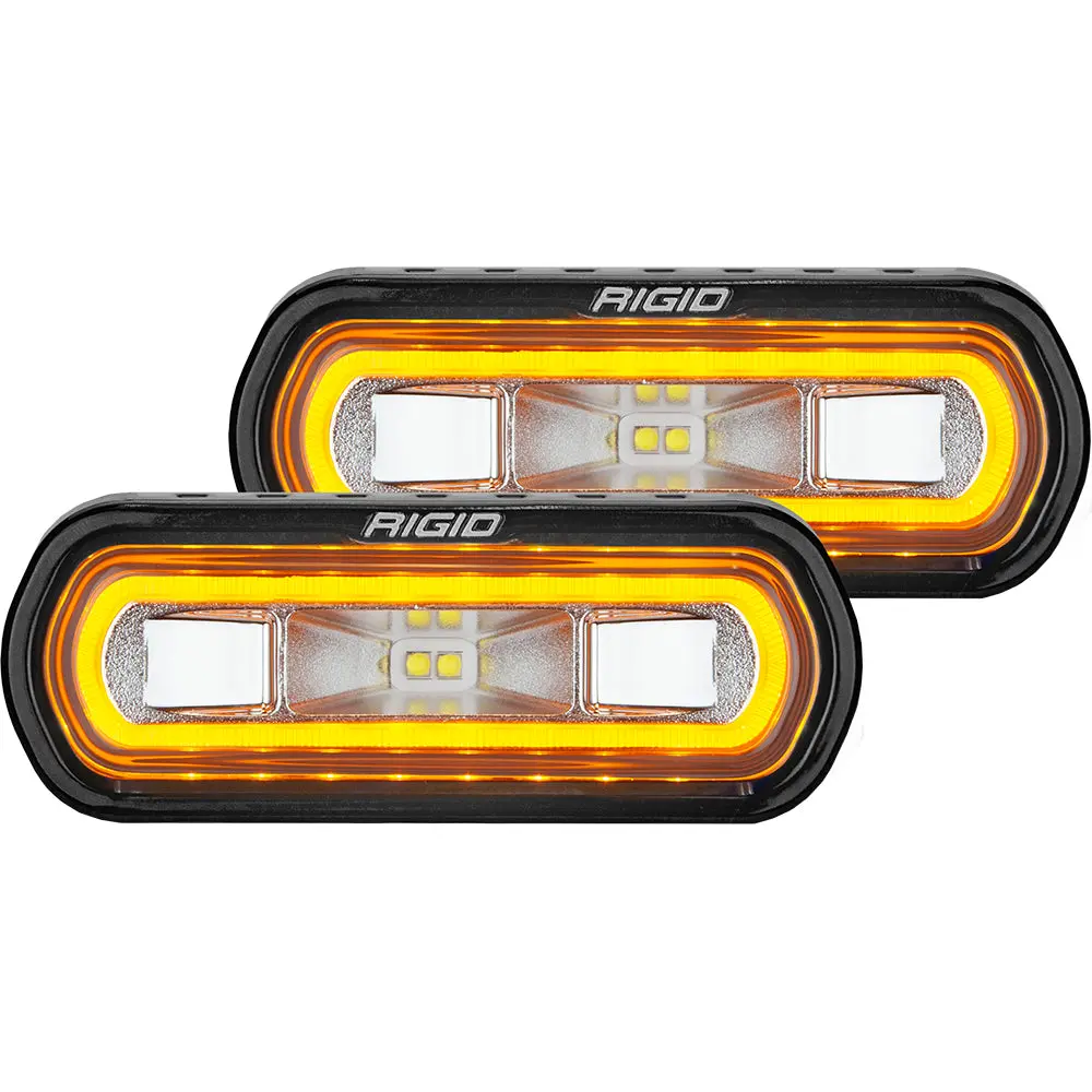 Rigid Industries Sr-L Series Surface Mount Spreader Light - Black Housing - Amber Halo [53123] 1
