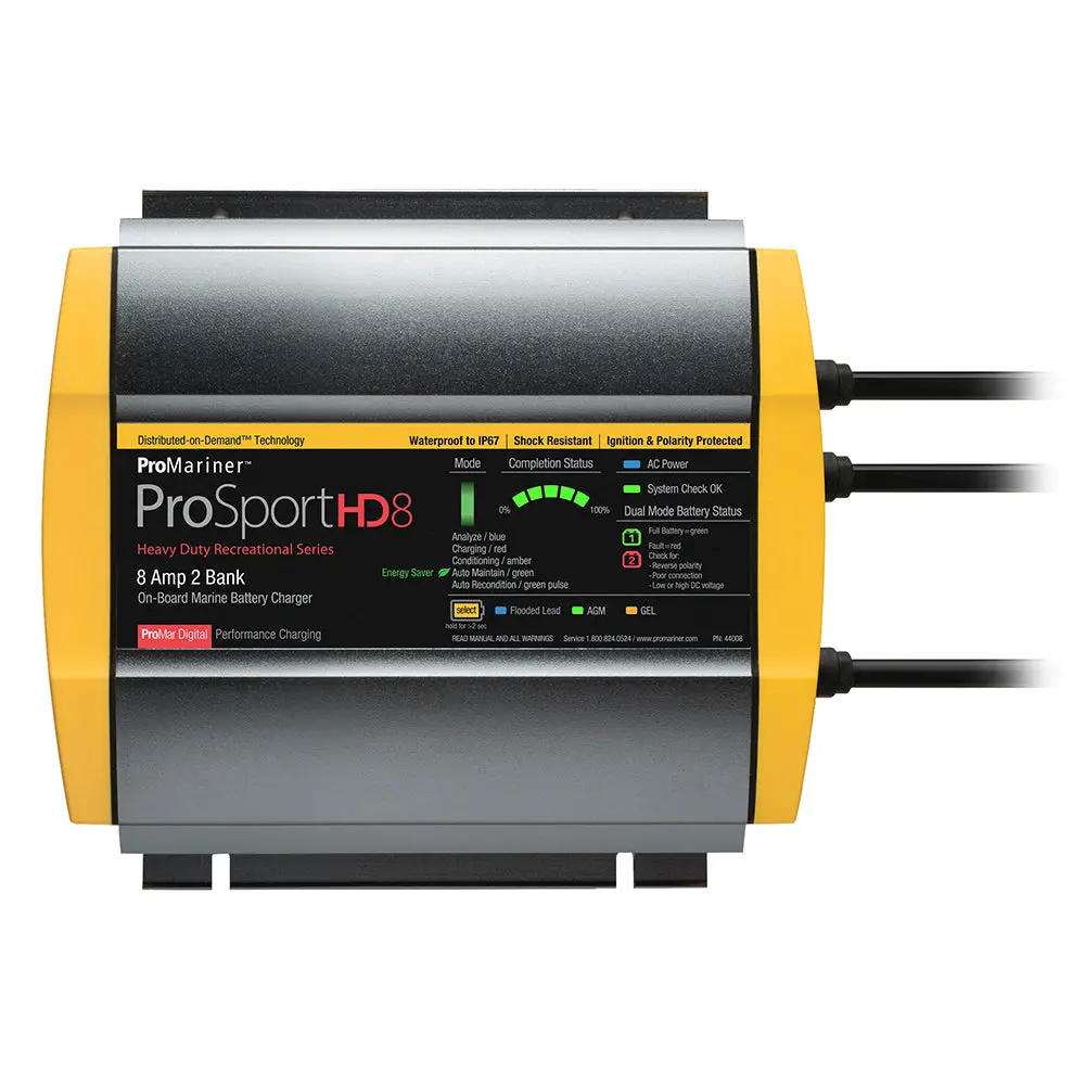 Promariner Prosporthd 8 Gen 4 - 8 Amp - 2 Bank Battery Charger [44008] 1
