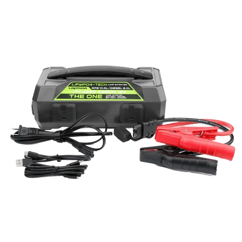 Lokithor Jtc4250 Jump Starter 7000Mah Compatible With 6V And 12V 1