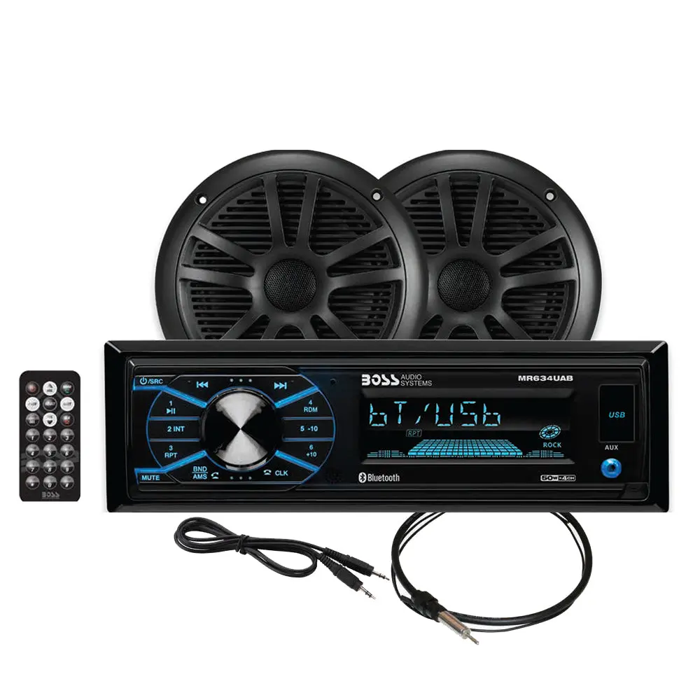 Boss Audio Mcbk634b.6 Marine Stereo  6.5" Speaker Kit - Black [Mcbk634b.6] 1