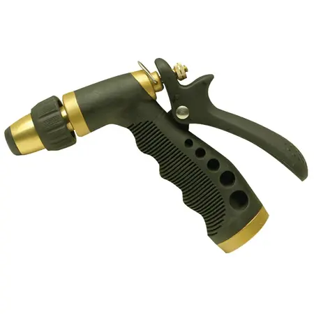 Sea Choice - Brass Hose Nozzle W/ Adjustable Spray Locking Lever 1