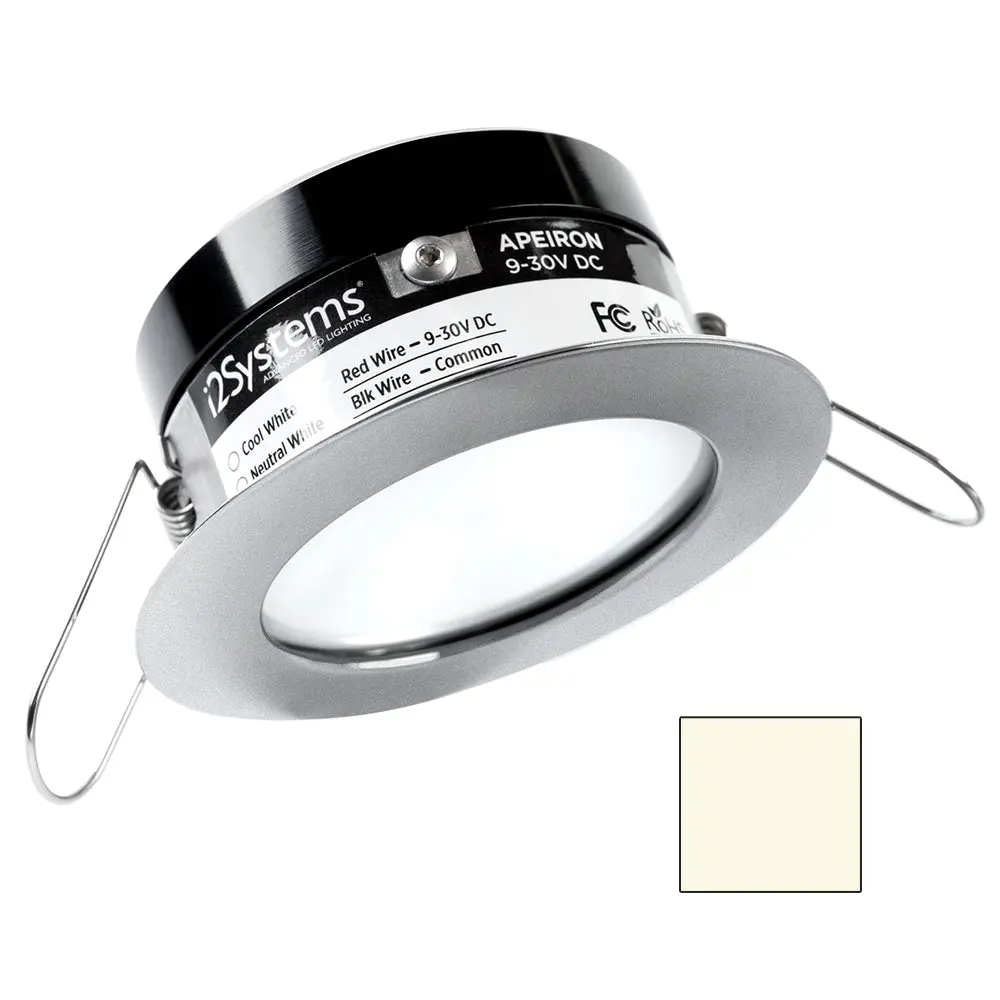 I2systems Apeiron Pro A503 - 3W Spring Mount Light - Round - Neutral White - Brushed Nickel Finish [A503-41Bbd] 1
