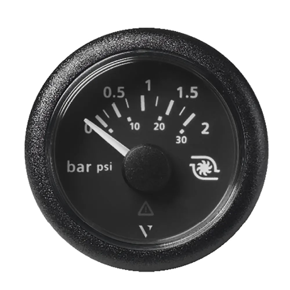 Veratron 52Mm (2-1/16") Viewline Boost Pressure Gauge 2 Bar/30 Psi - Black Dial  Round Bezel [A2c59514149] 1