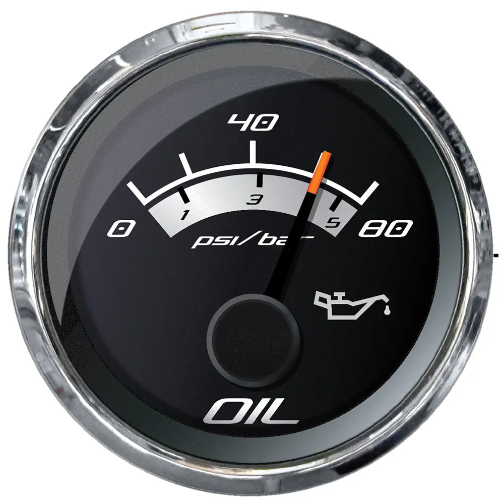 Faria Platinum 2" Oil Pressure Gauge - 80 Psi [22024] 1