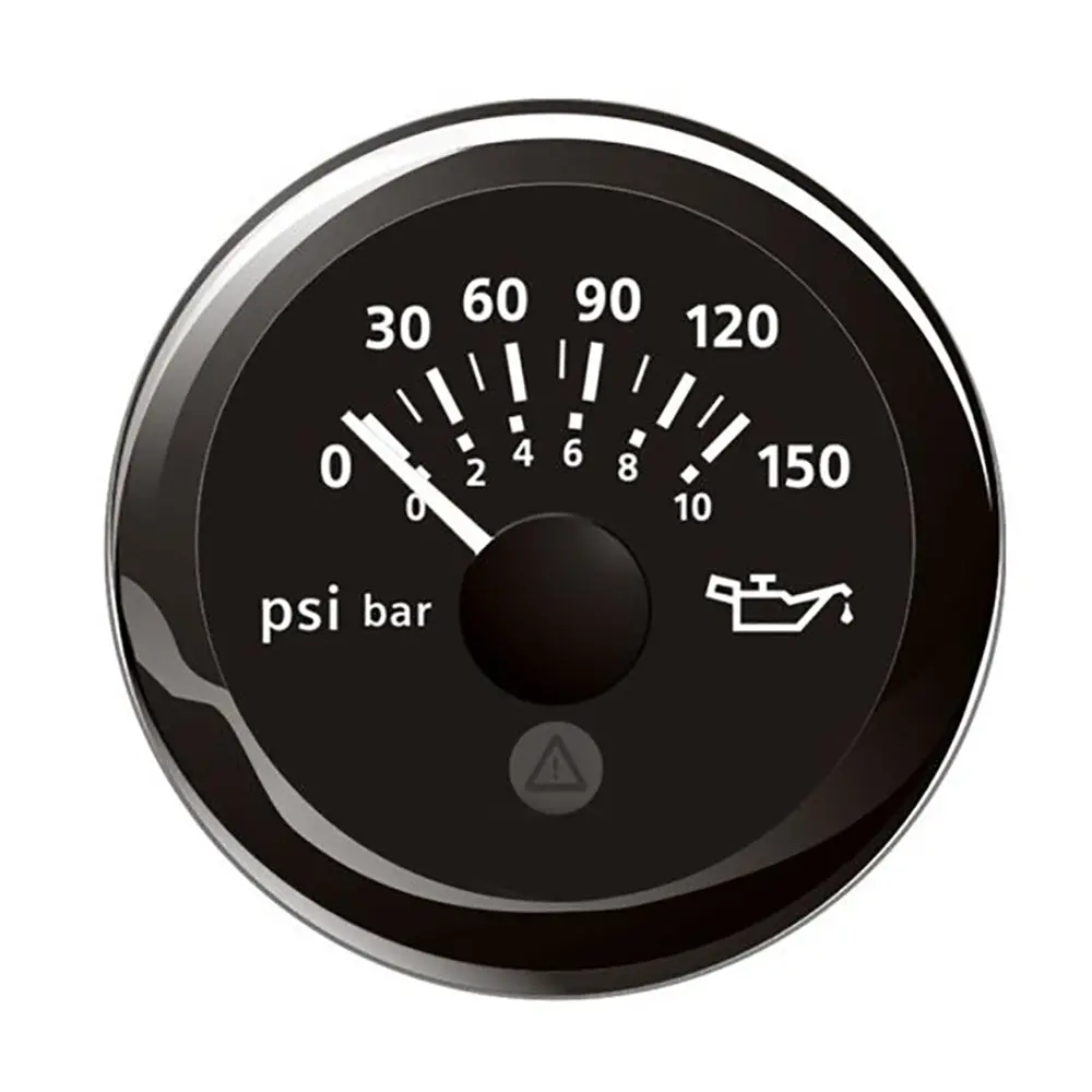Veratron 52Mm (2-1/16") Viewline Oil Pressure Indicator 0 To 150 Psi - Black Dial  Round Bezel [A2c59514118] 1