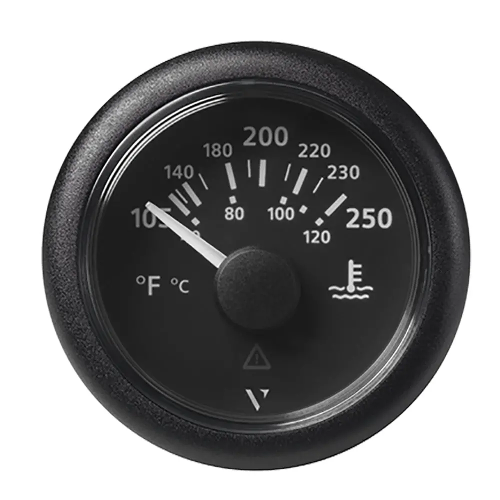 Veratron 52Mm (2-1/16") Viewline Water Temperature Gauge - 100-250F - Black Dial  Bezel [A2c59514176] 1