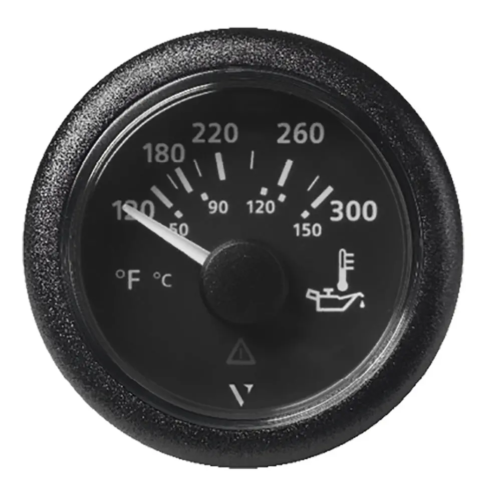 Veratron 52Mm (2-1/16") Viewline Oil Temperature Gauge 120-300F - Black Dial  Bezel [A2c59514165] 1