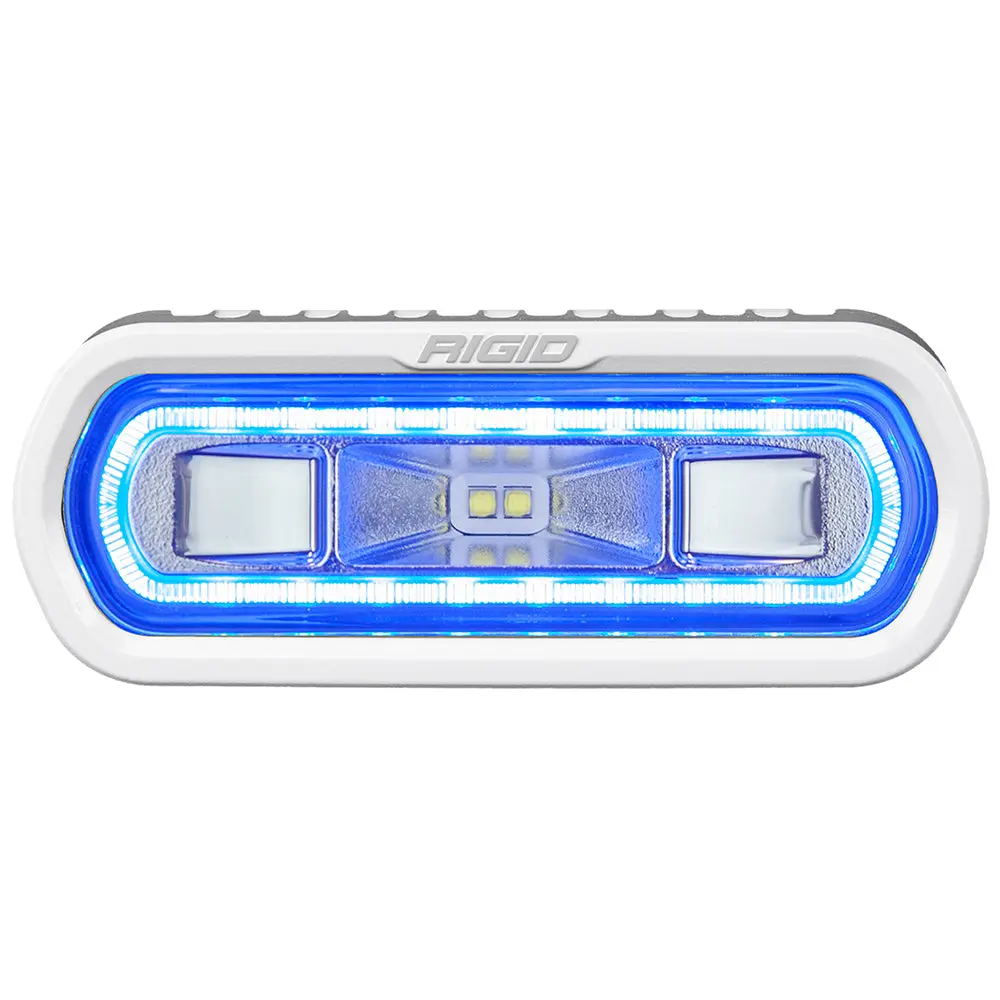 Rigid Industries Sr-L Series Marine Spreader Light - White Surface Mount - White Light W/Blue Halo [51101] 1