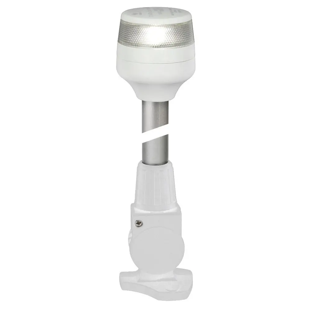 Hella Marine 2Nm All Round White Fold Down Pole Navigation Lamp - 8" - White Base [980960291] 1