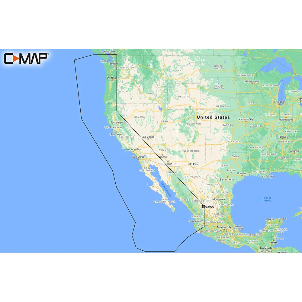 C-Map M-Na-Y206-Ms West Coast  Baja California Reveal Coastal Chart - Does Not Contain Hawaii [M-Na-Y206-Ms] 1