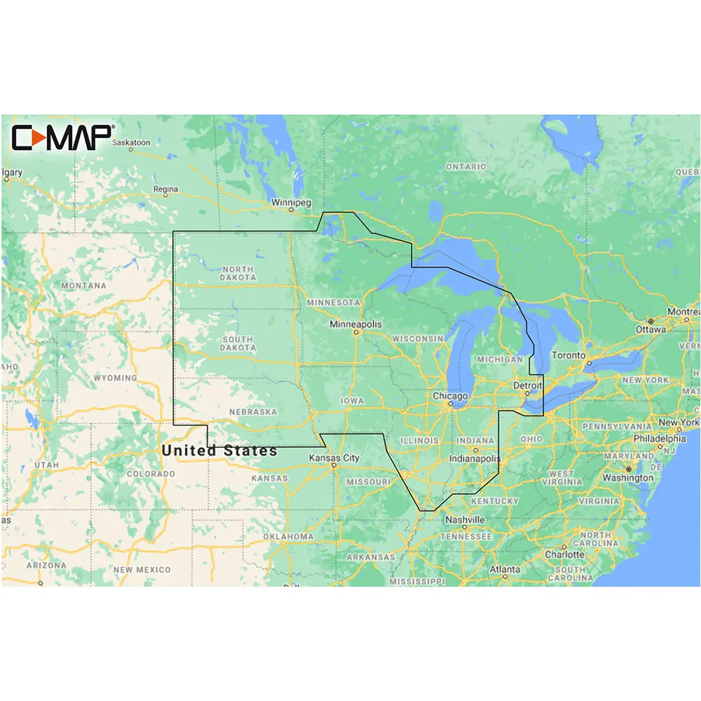 C-Map M-Na-Y212-Ms Us Lakes North Central Reveal Inland Chart [M-Na-Y212-Ms] 1