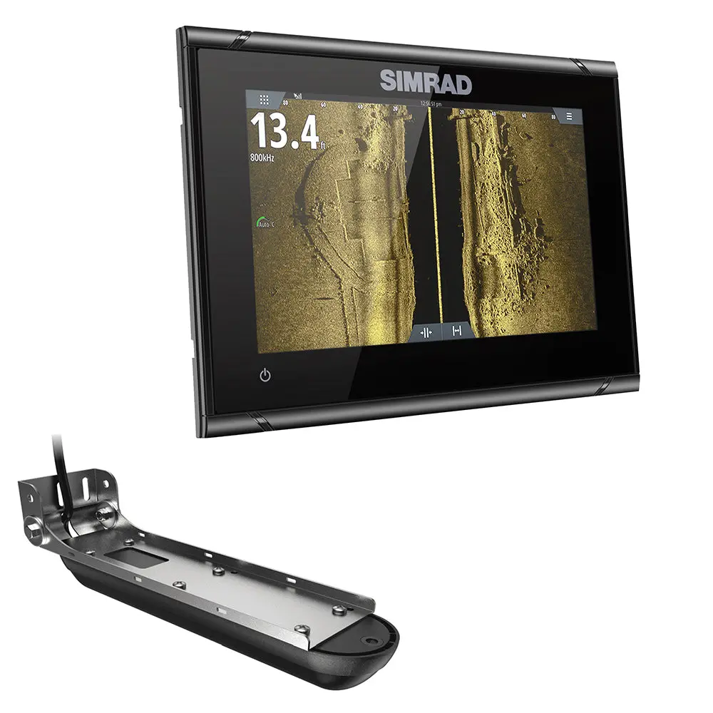 Simrad Go7 Xsr Chartplotter/Fishfinder W/Active Imaging 3-In-1 Transom Mount Transducer  C-Map Discover Chart [000-14838-002] 1