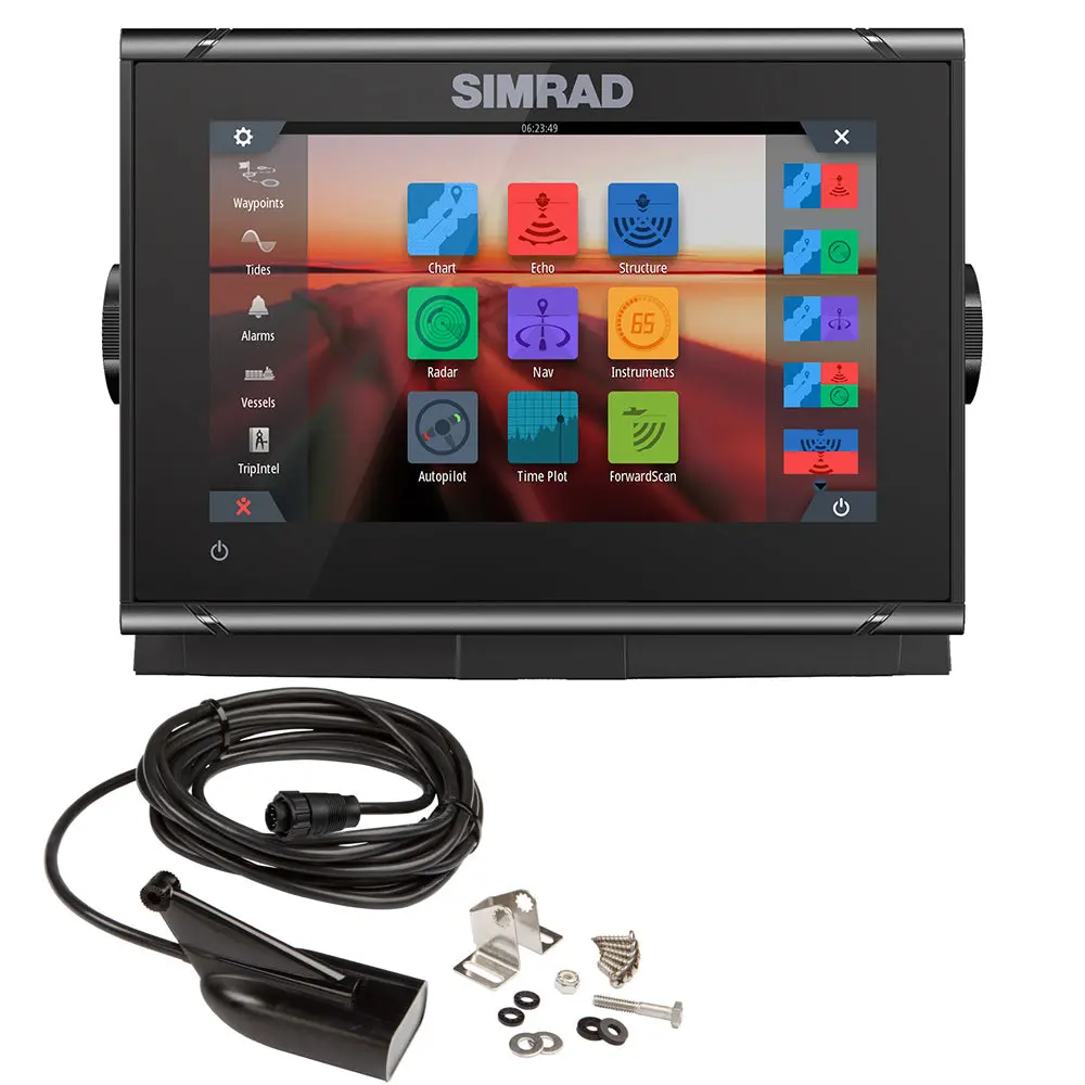 Simrad Go7 Xsr Chartplotter/Fishfinder W/Hdi Transom Mount Transducer  C-Map Discover Chart [000-14326-002] 1
