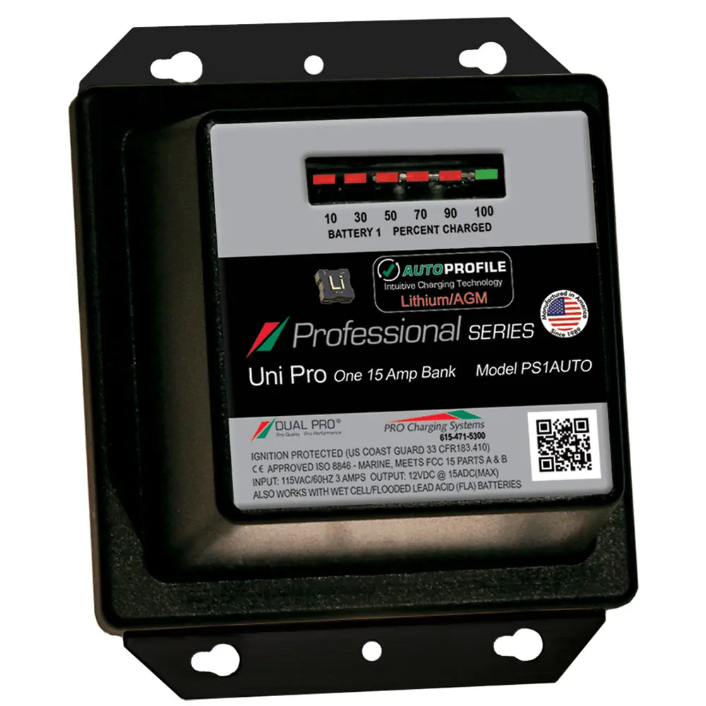 Dual Pro Ps1 Auto 15A - 1-Bank Lithium/Agm Battery Charger [Ps1auto] 1