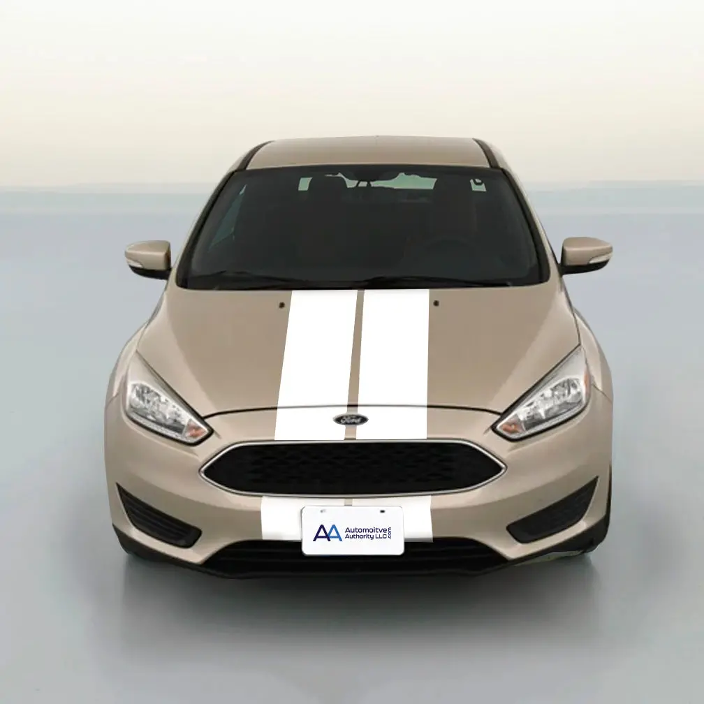 8" Ford Focus Dual Racing Stripe Kit - Hood Only 1