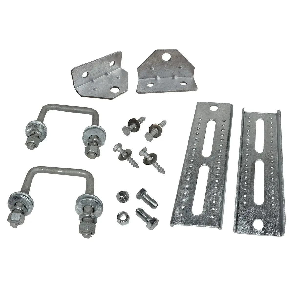 8" Galvanized Swivel Top Bunk Bracket Kit With Hardware For Boat Trailer, Fits 2X3 Cross Members, Heavy Duty 1