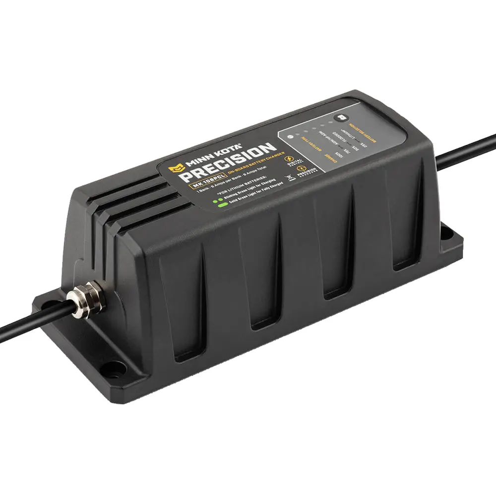Minn Kota On-Board Precision Charger Mk-106 Pcl 1 Bank X 6 Amp Li Optimized Charger [1831061] 1
