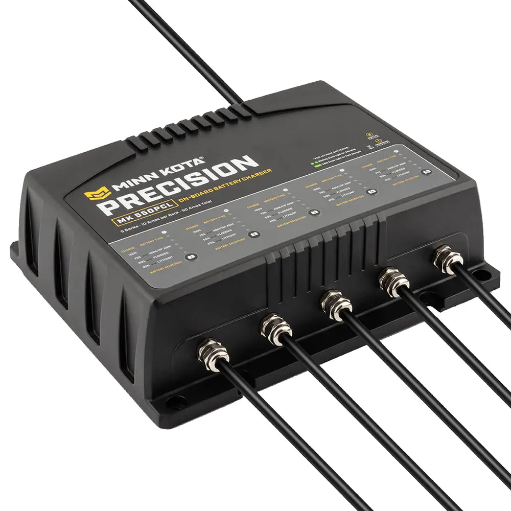 Minn Kota On-Board Precision Charger Mk-550 Pcl 5 Bank X 10 Amp Li Optimized Charger [1835500] 1