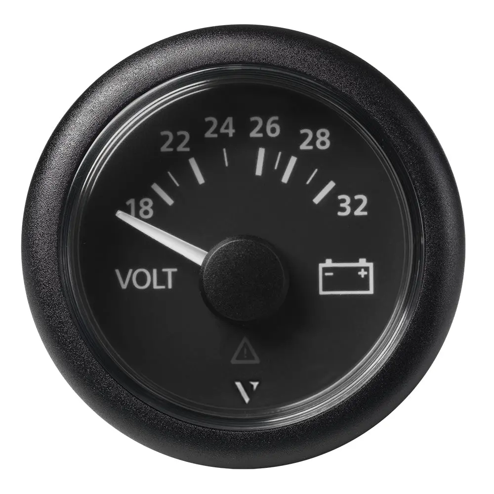 Veratron 52Mm (2-1/16") Viewline Voltmeter 18-32V - Black Dial  Bezel [A2c59512458] 1