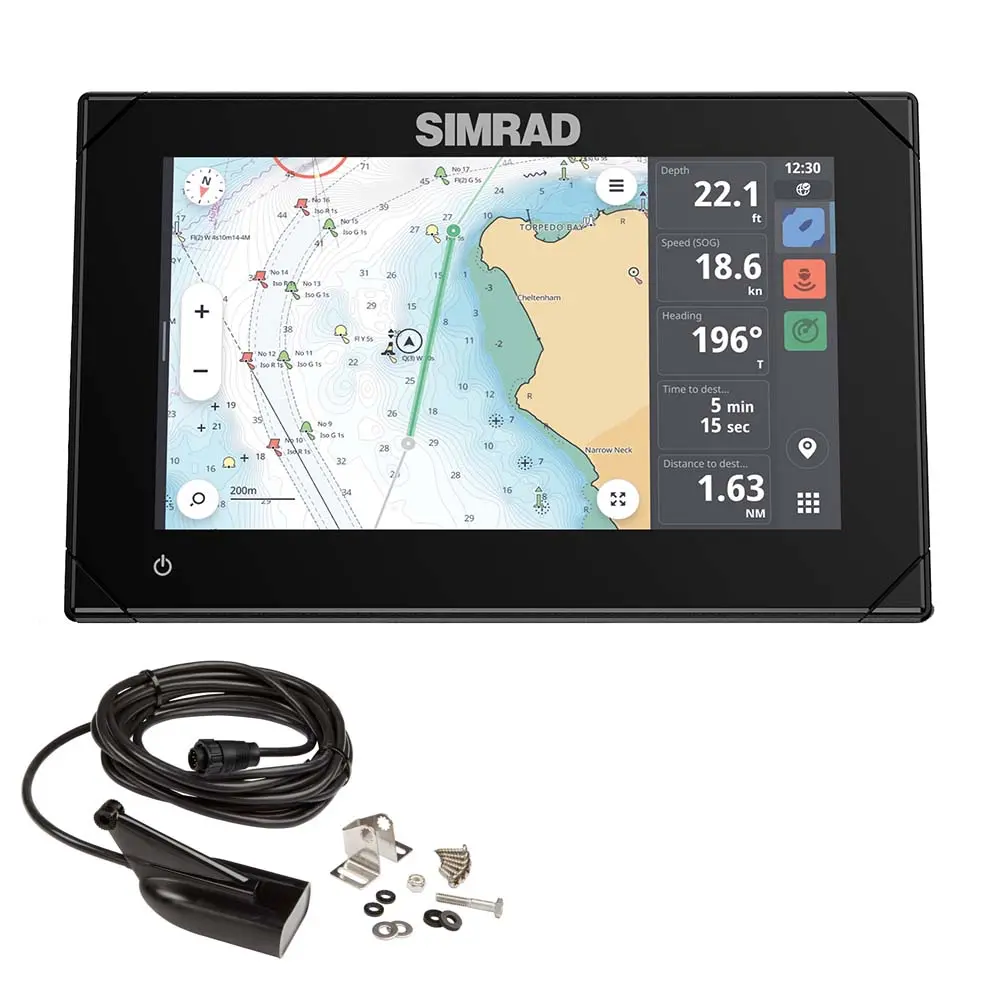 Simrad Nsx 3007 7" Combo Chartplotter  Fishfinder W/Hdi Transducer [000-15371-001] 1
