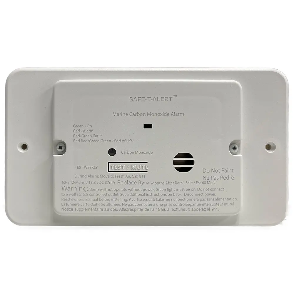 Safe-T-Alert 62 Series Rv Carbon Monoxide - White - Flush Mount - 12V W/Trim Ring [62-542-Tr-Wt] 1