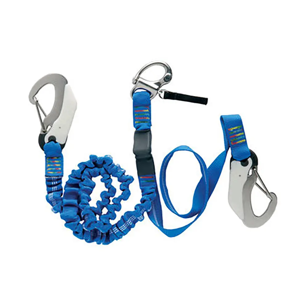 Wichard Double Releasable Elastic Tether Fixed Line W/3 Hooks [7008W] 1