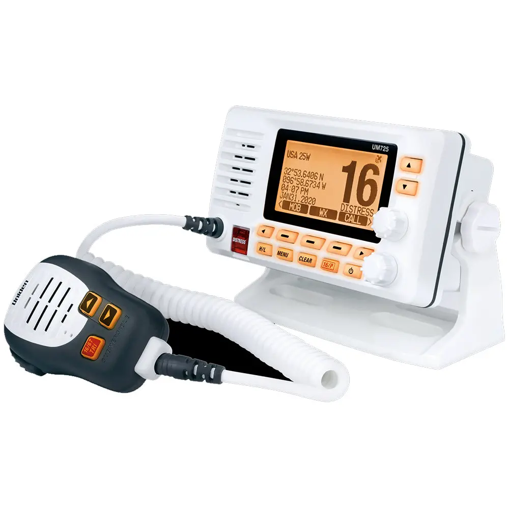 Uniden Um725 Fixed Mount Marine Vhf Radio W/Gps - White [Um725g] 1
