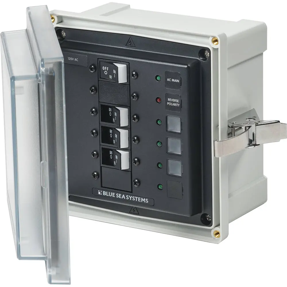 Blue Sea 3130 - Sms Panel Enclosure W/Main  3 Branch (15A) - 120V Ac [3130] 1