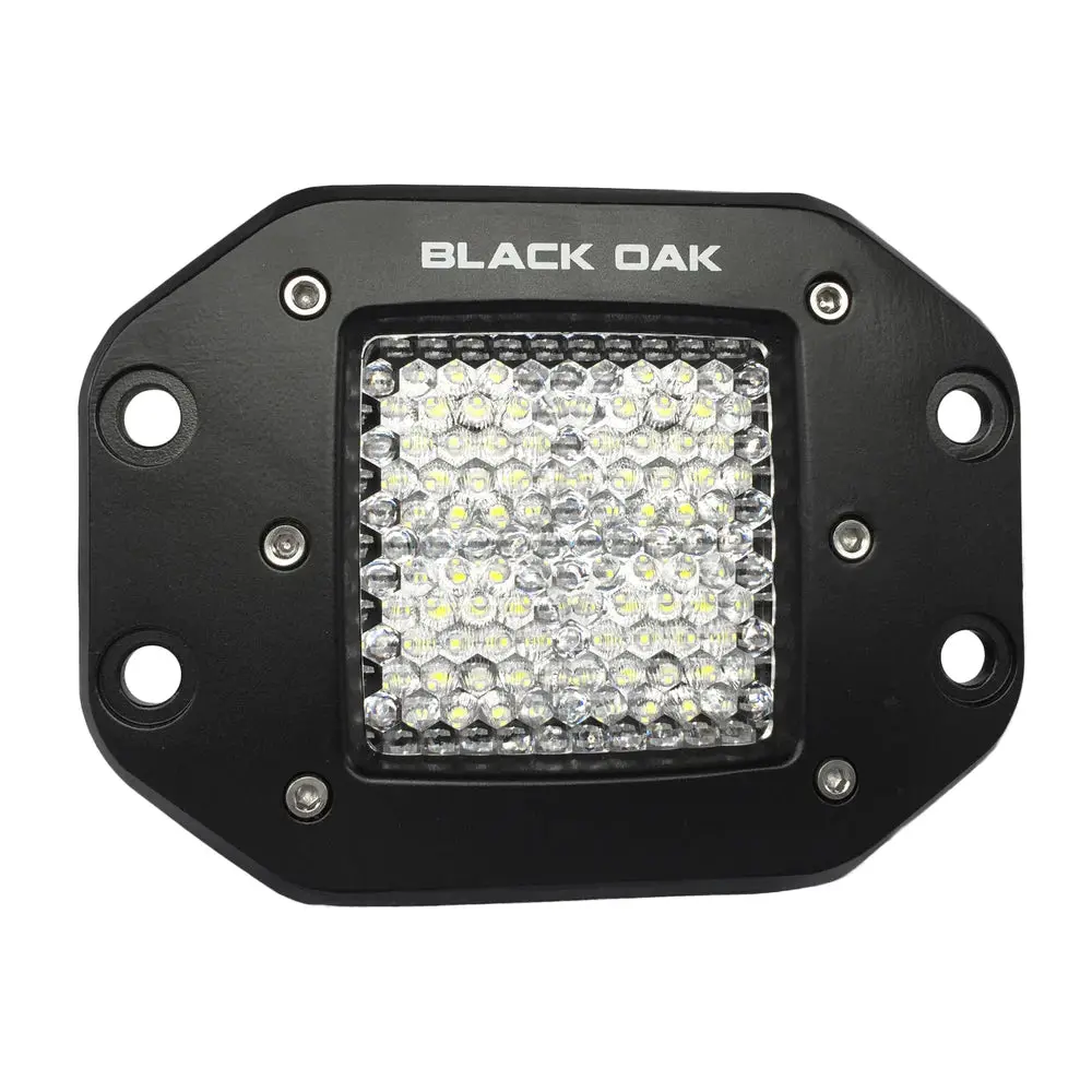 Black Oak 2" Flush Mount Led Pod Light - Diffused Optics - Black Housing - Pro Series 3.0 [2D-Fpod10cr] 1