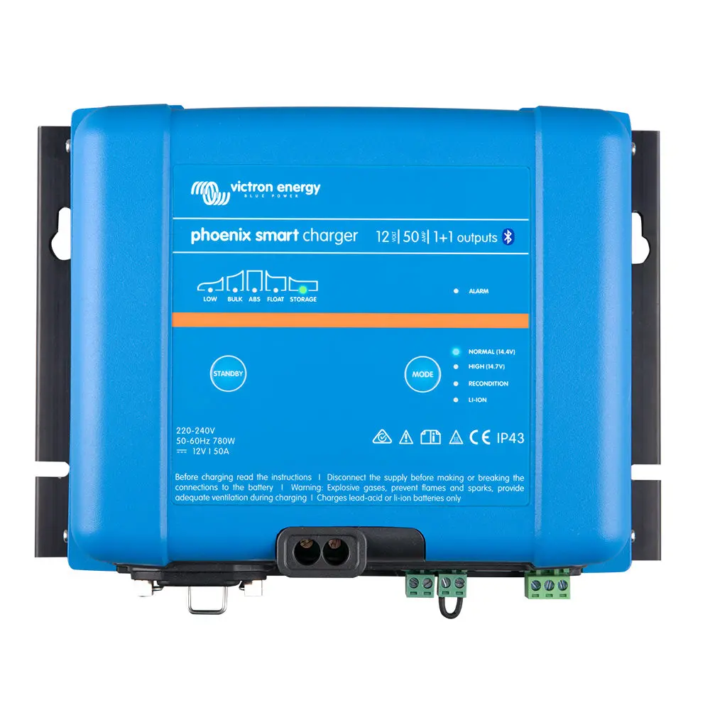 Victron Phoenix Smart Ip43 Charger 12/50 (1+1) 120-240Vac Requires 5-15P Mains Cord [Psc125051095] 1