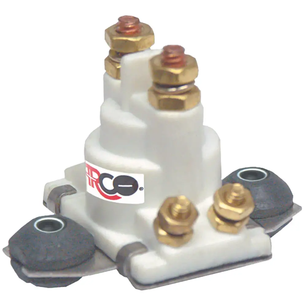 Arco Marine Outboard Solenoid W/Flat Isolated Base  White Housing [Sw097] 1