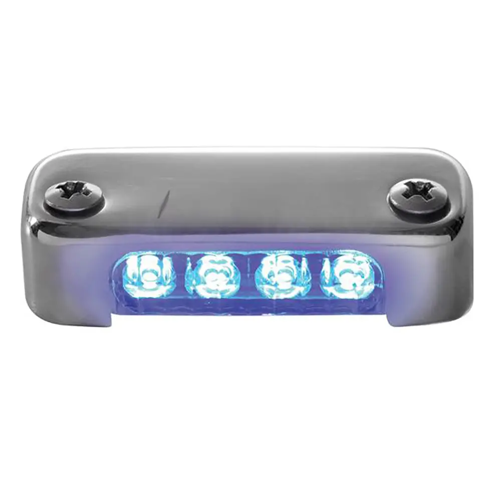 Attwood Blue Led Micro Light W/Stainless Steel Bezel  Vertical Mount [6350B7] 1