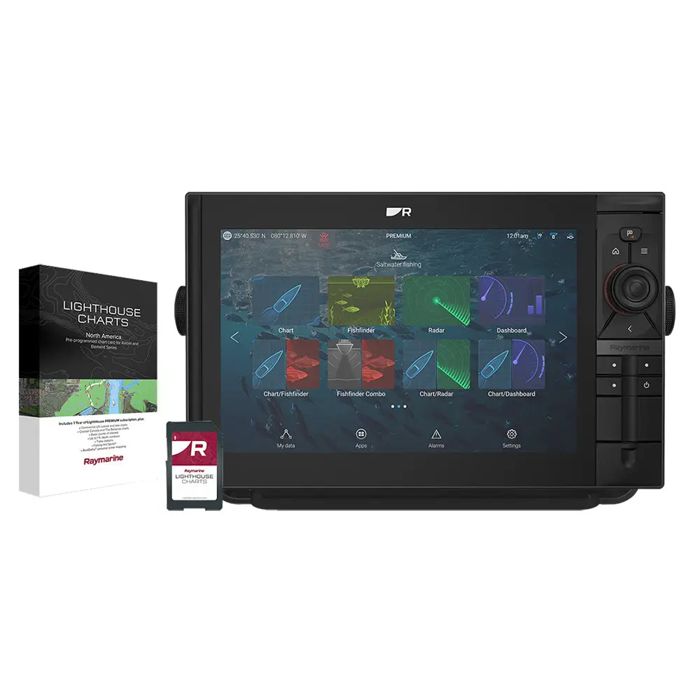 Raymarine Axiom 2 Pro 12 Rvm Chartplotter/Fishfinder - Lighthouse North America Chart - No Transducer  [E70656-00-102] 1