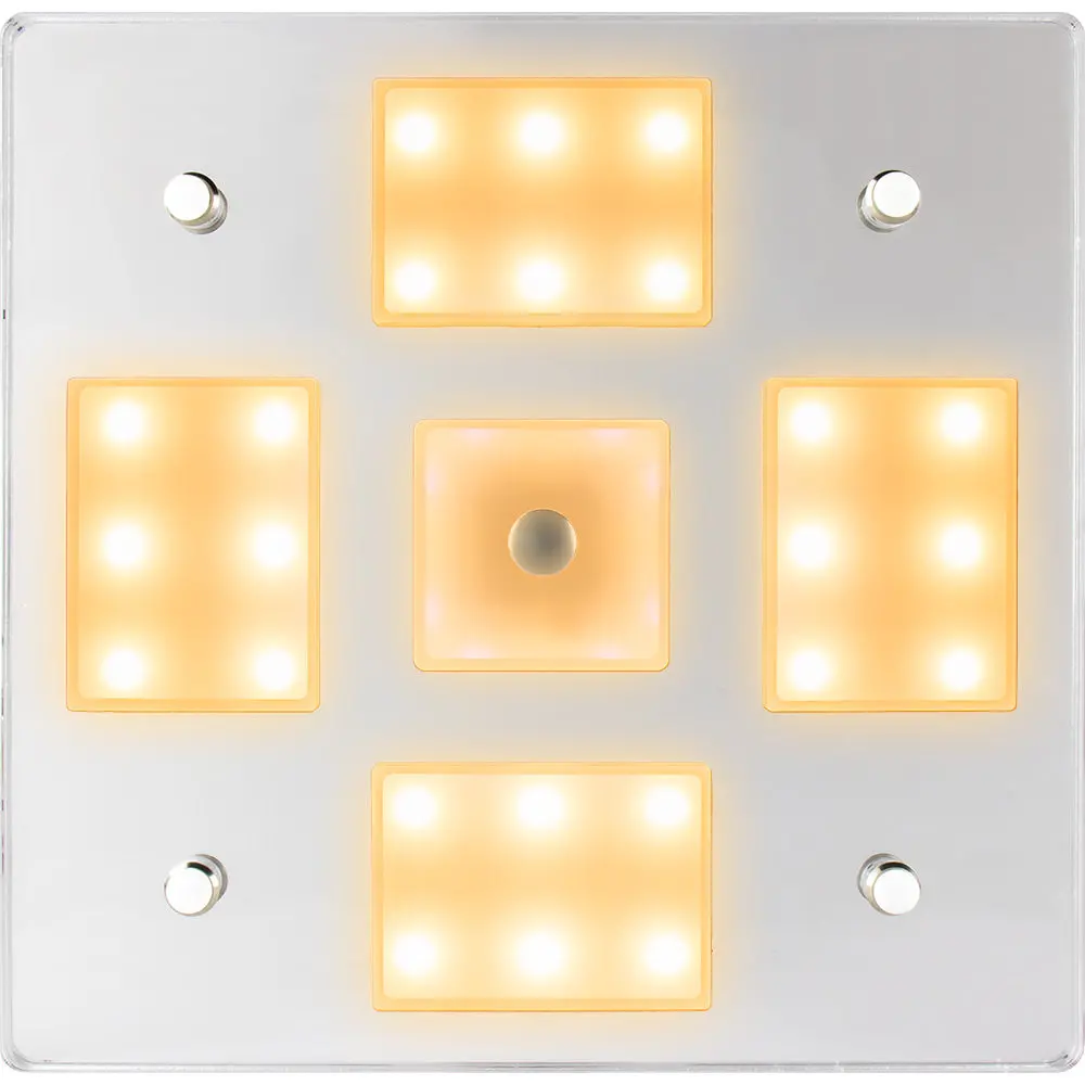 Sea-Dog Square Led Mirror Light W/On/Off Dimmer - White  Blue [401840-3] 1