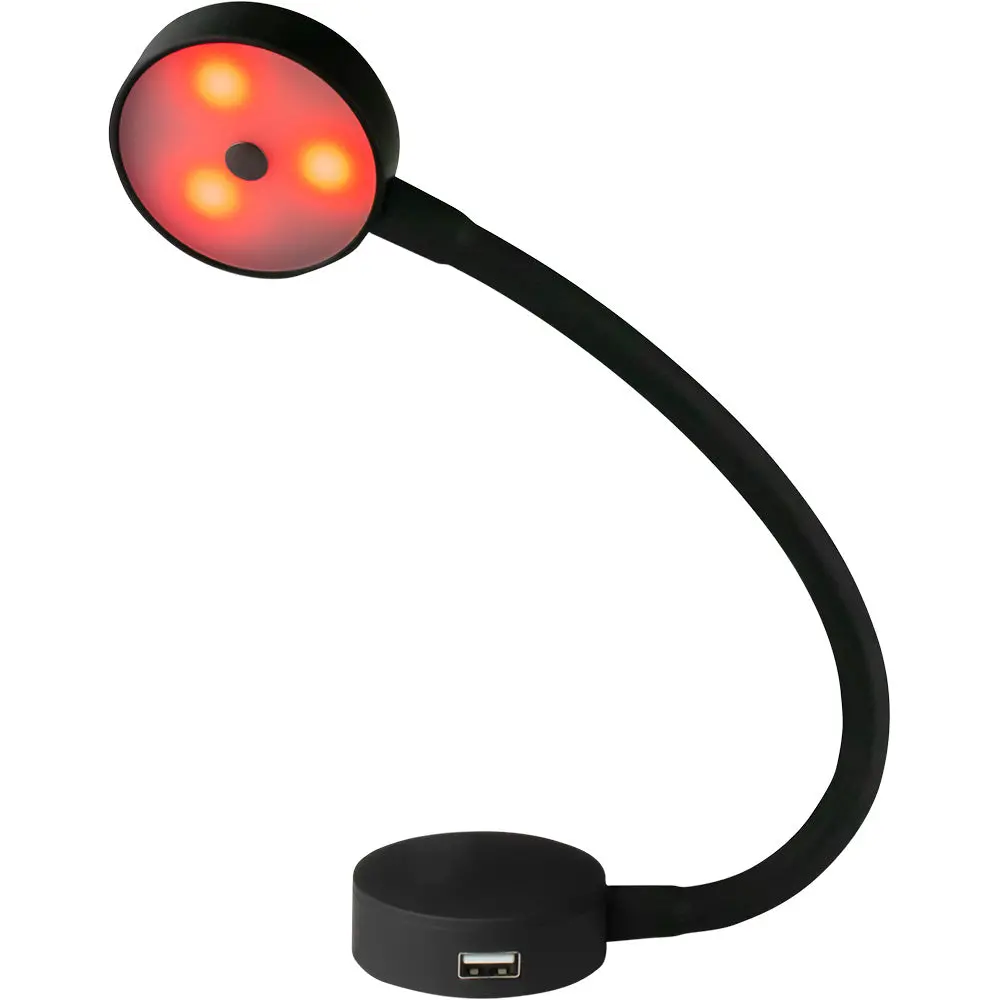 Sea-Dog Led Flex Neck Day/Night Light W/Usb Socket - Red  White Light [404939-3] 1