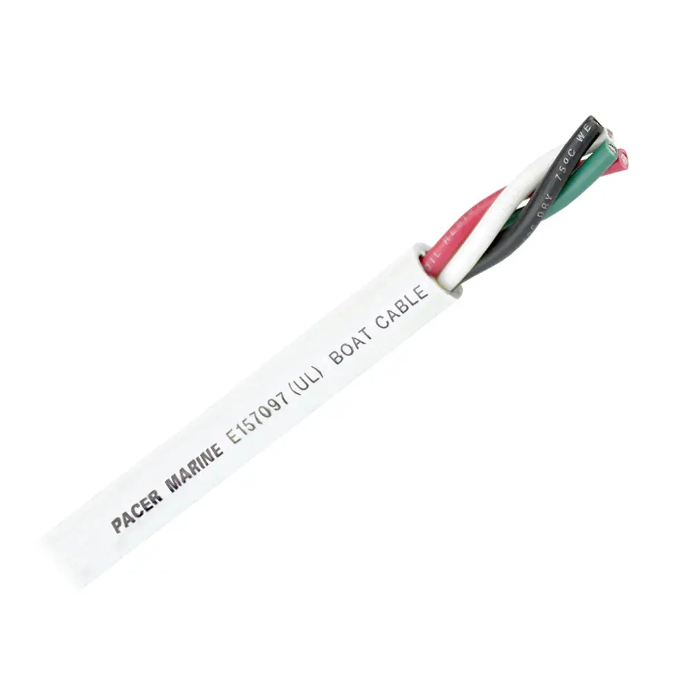Pacer Round 4 Conductor Cable - 100 - 14/4 Awg - Black, Green, Red  White  [Wr14/4-100] 1