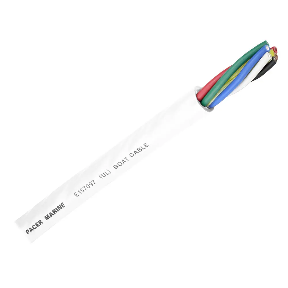 Pacer Round 6 Conductor Cable - 100 - 16/6 Awg - Black, Brown, Red, Green, Blue  White  [Wr16/6-100] 1