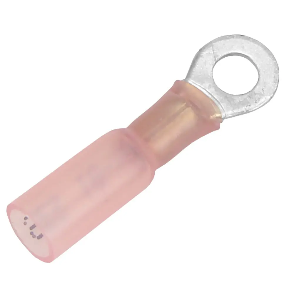 Pacer 22-18 Awg Heat Shrink Ring Terminal - #8 Stud Size - 100 Pack [Te18-8R-100] 1