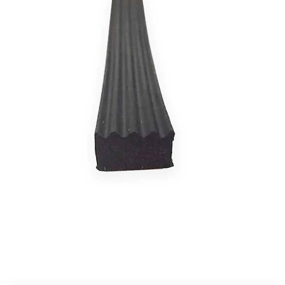 Auto Rv Marine 5/8" Self Adhesive Rectangle Ribbed Rubber Weather Seal Strip 1