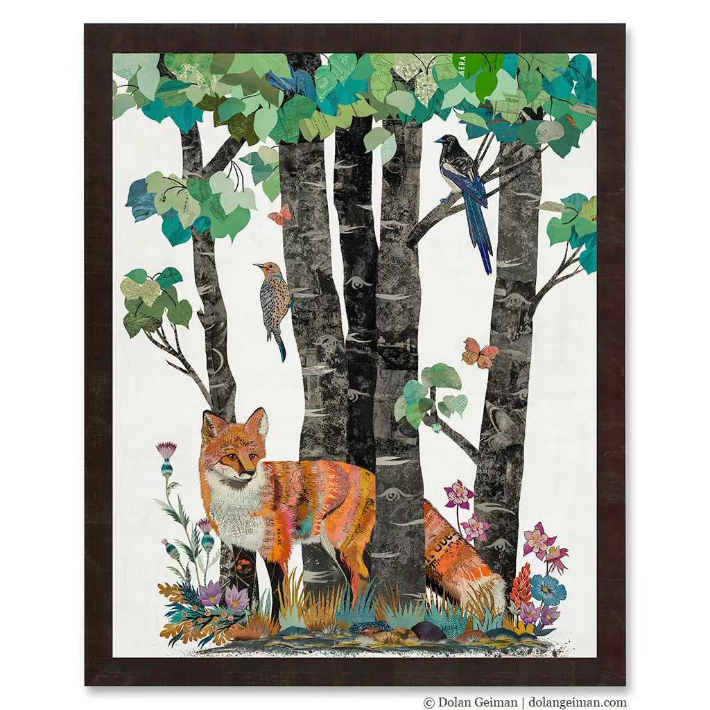 Alpine Summer Original Paper Collage 1