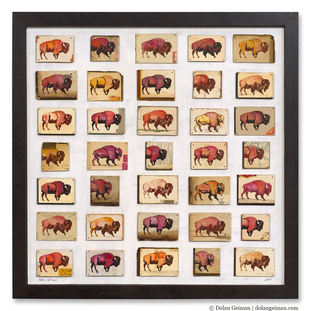 As Far As The Eye Can See (Warm) Original Mixed Media Wall Art 1