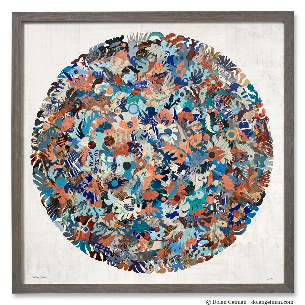 Ascending Rhythm I Original Paper Collage 1
