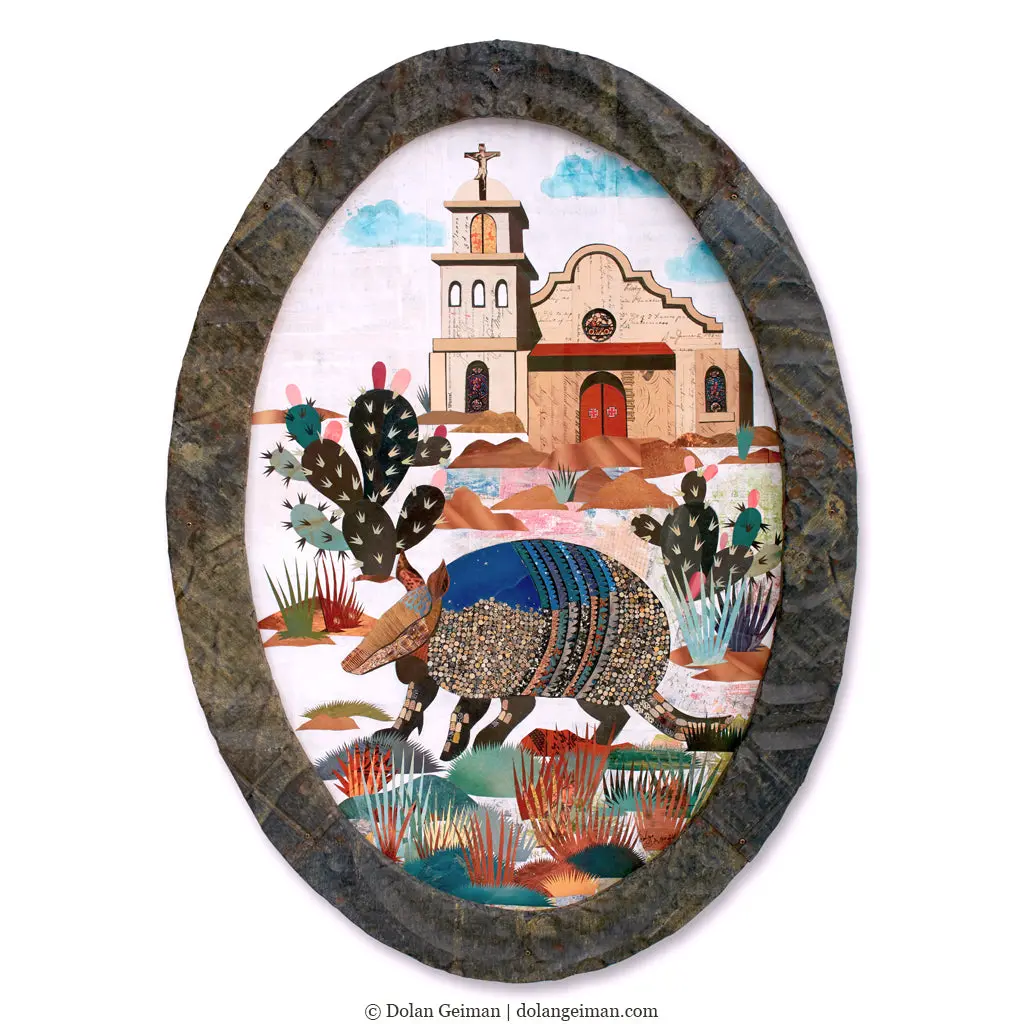 At The Mission Original Paper Collage 1