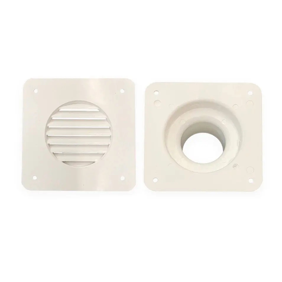 Battery Box Vent System - Louver Cover W/ Cone Plate White Rvs Camper Trailer 1