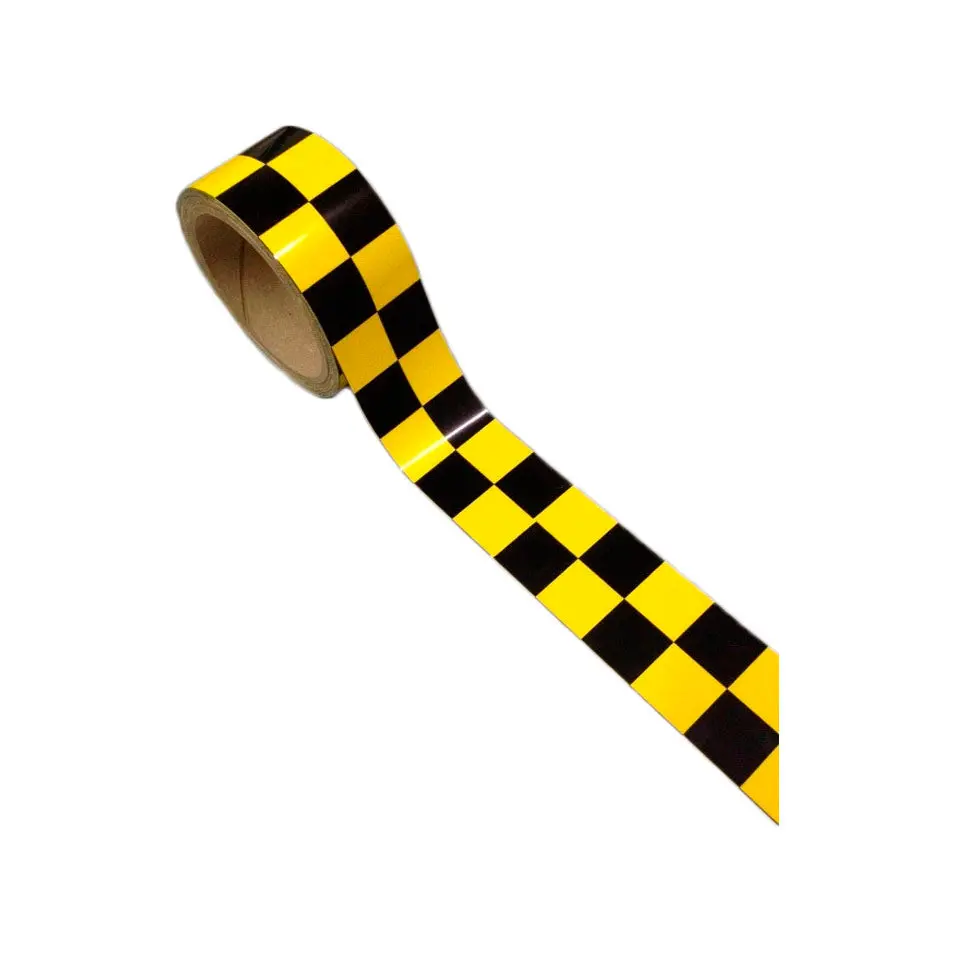 Black/Yellow Checkered Decal Tape - Customize Your Ride 1
